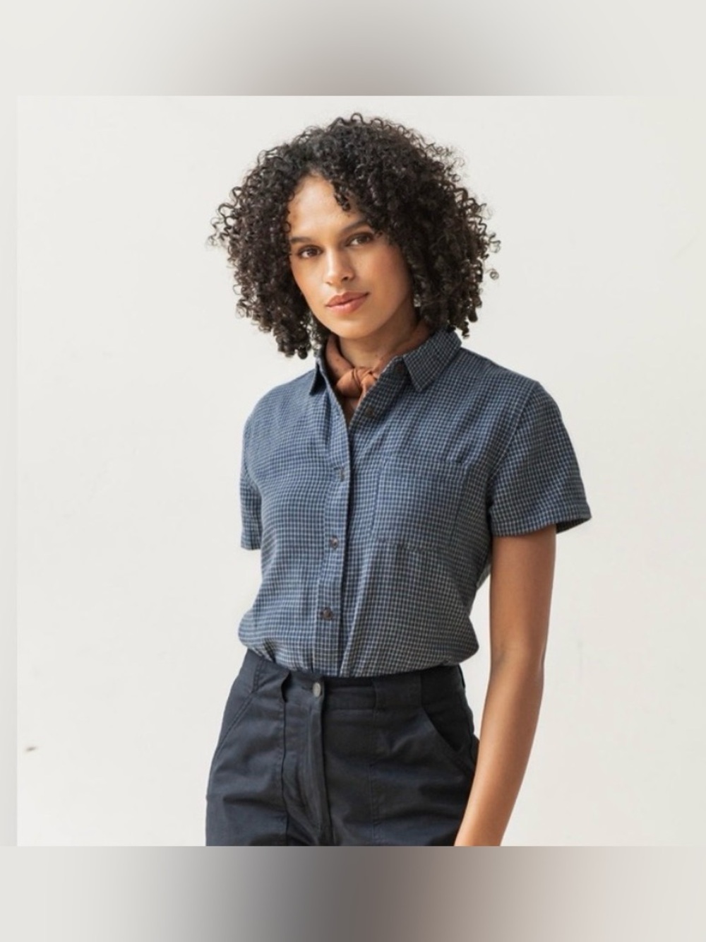 Bridge & Burn The Lana Shirt - Navy Grid - Small